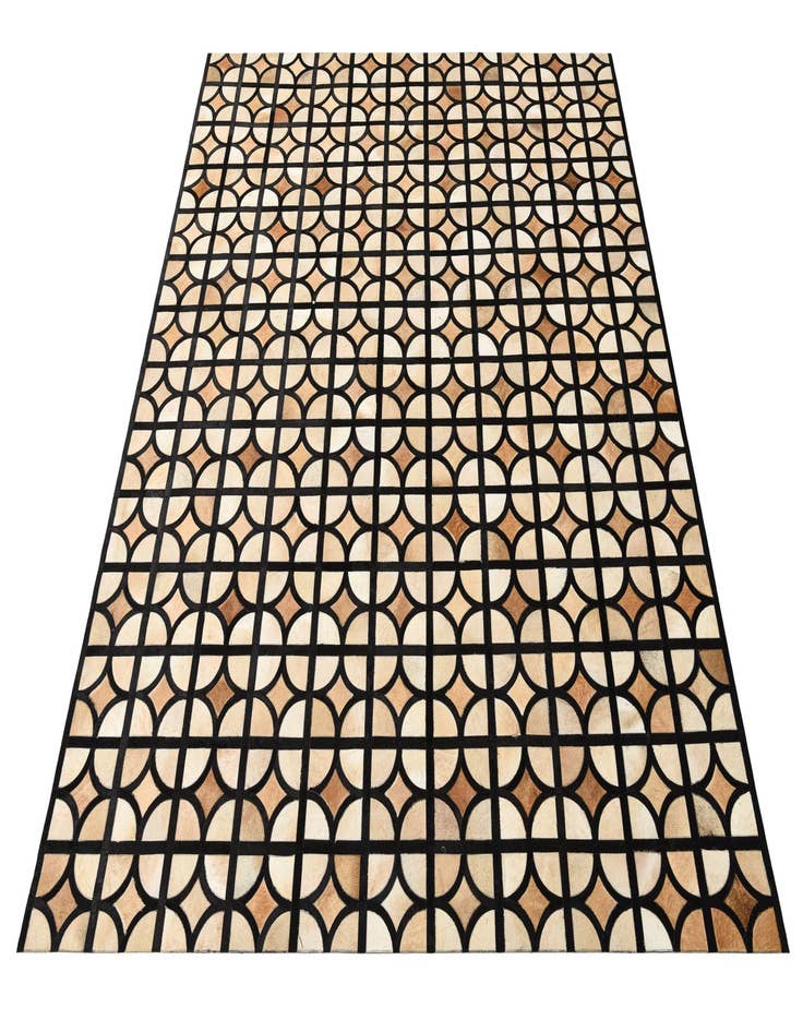 Detail image of  8' 2 x 10' 1 Cowhide Leather Rug