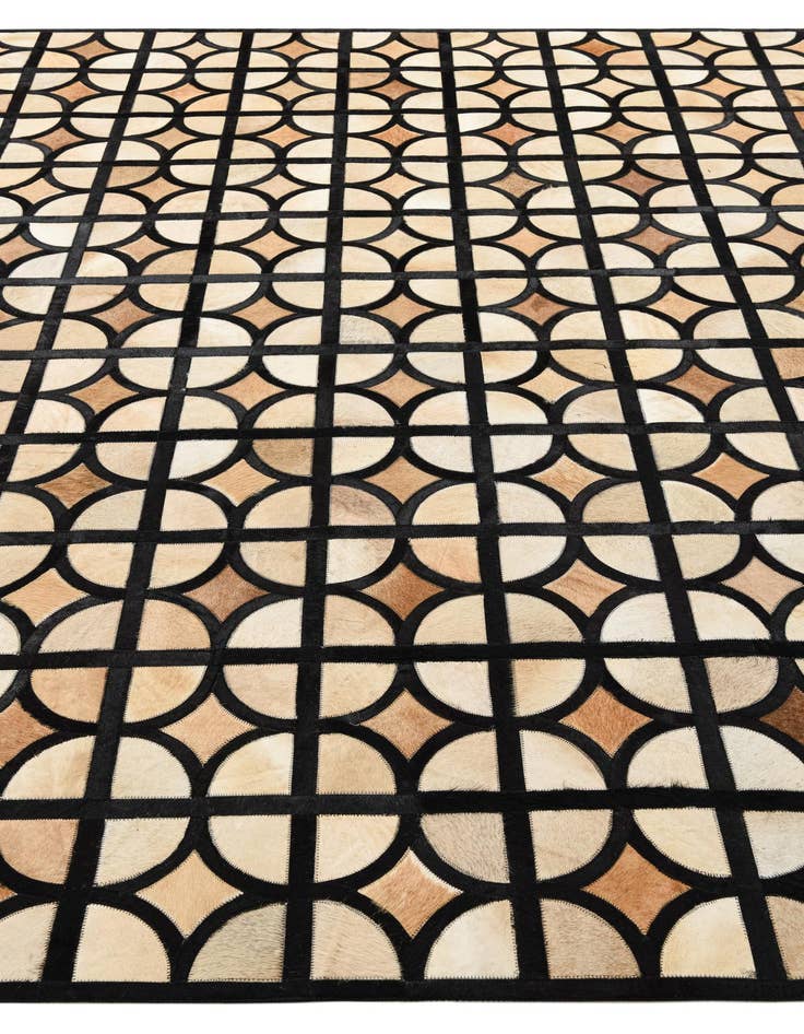 Detail image of  8' 2 x 10' 1 Cowhide Leather Rug