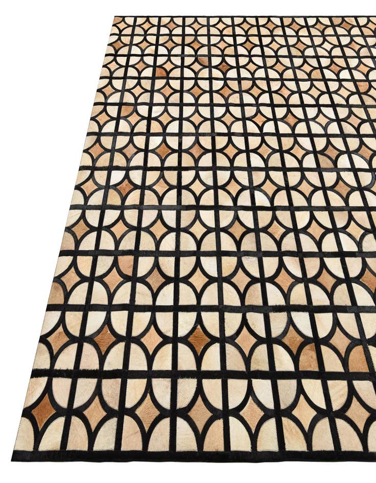 Detail image of  8' 2 x 10' 2 Cowhide Leather Rug