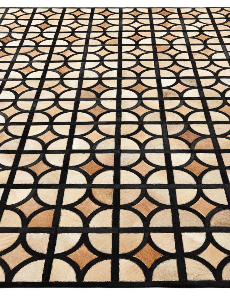 Detail image of  8' 2 x 10' 2 Cowhide Leather Rug