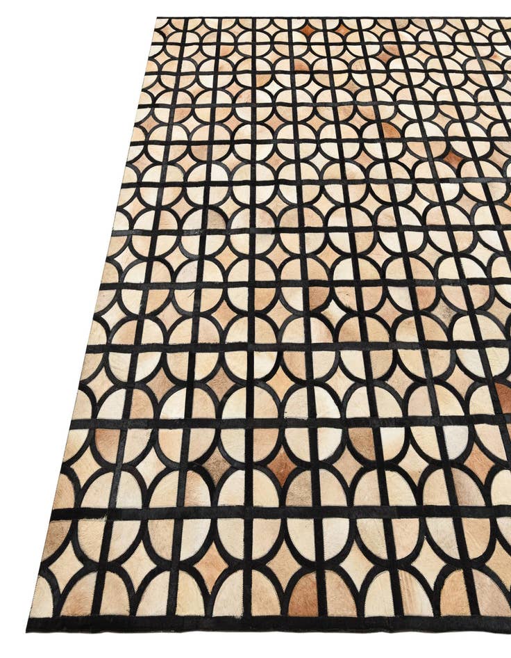 Detail image of  8' 2 x 10' Cowhide Leather Rug