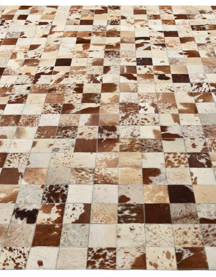 Detail image of  8' x 9' 10 Cowhide Leather Rug