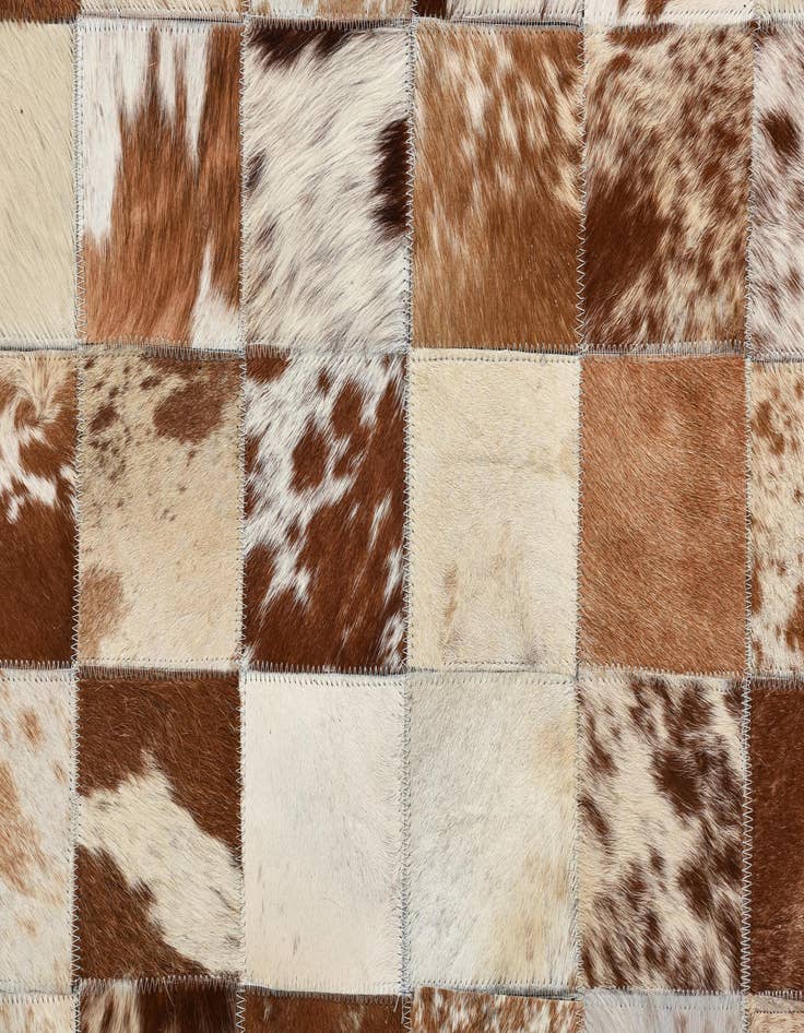 Detail image of  8' x 9' 10 Cowhide Leather Rug