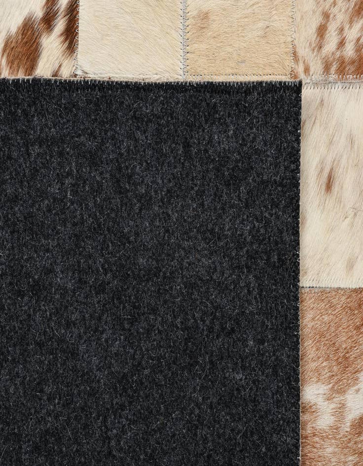 Detail image of  8' x 9' 10 Cowhide Leather Rug