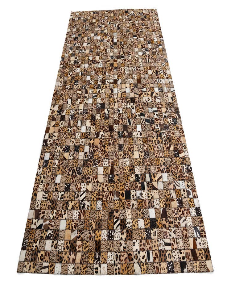 Detail image of  5' 1 x 8' 1 Cowhide Leather Rug