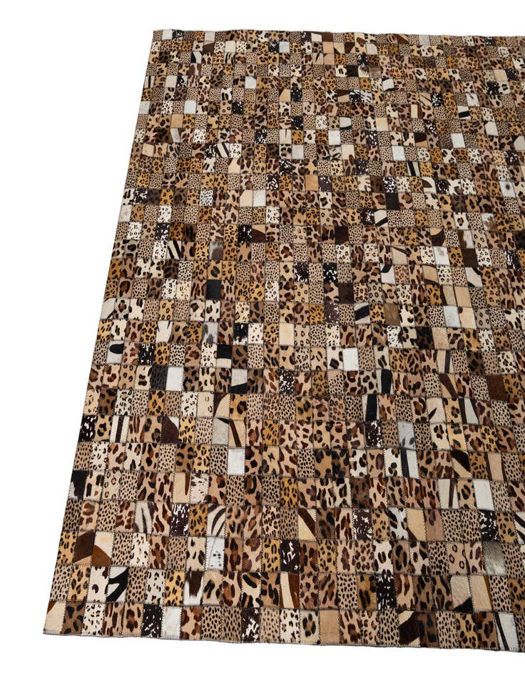 Detail image of  5' 1 x 8' 1 Cowhide Leather Rug