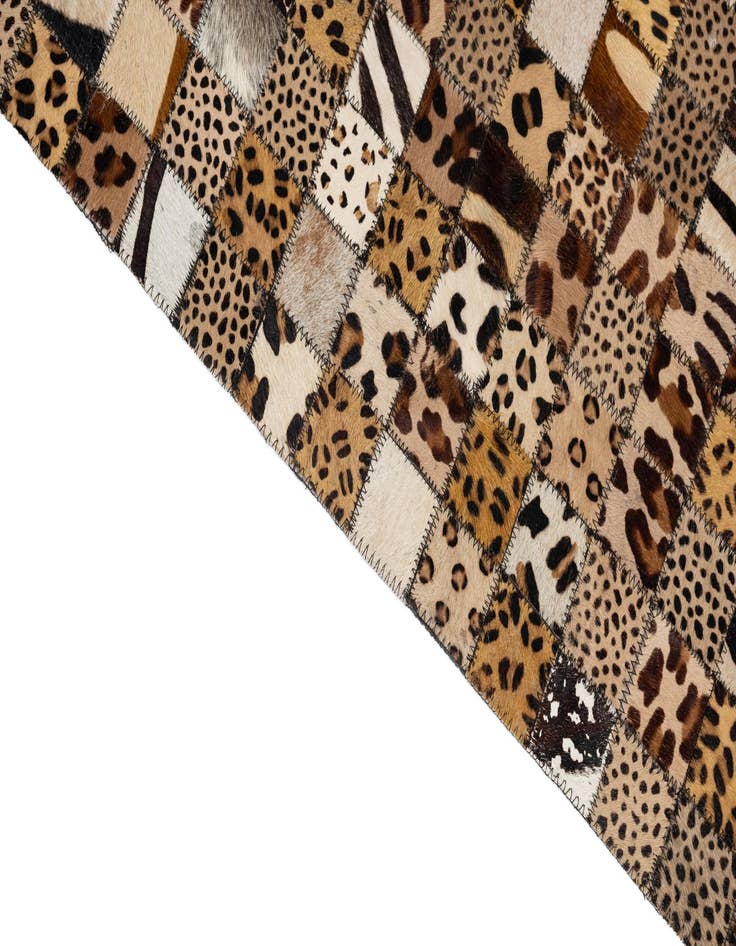 Detail image of  5' 1 x 8' 1 Cowhide Leather Rug