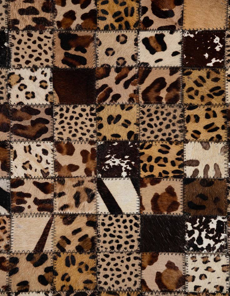 Detail image of  5' 1 x 8' 1 Cowhide Leather Rug