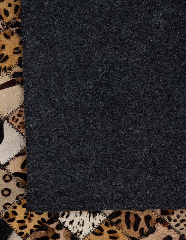 Detail image of  5' 1 x 8' 1 Cowhide Leather Rug