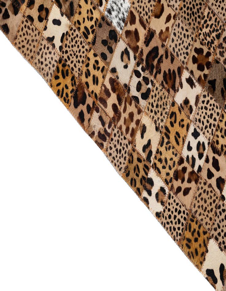 Detail image of  5' 1 x 8' Cowhide Leather Rug