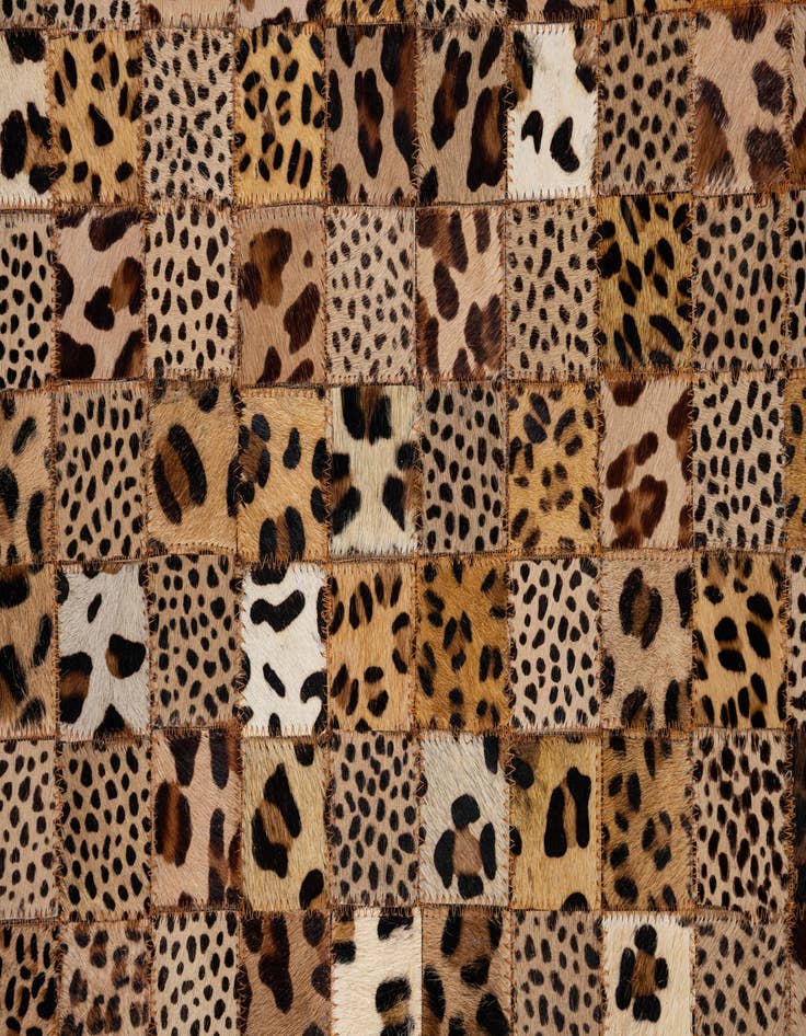 Detail image of  5' 1 x 8' Cowhide Leather Rug