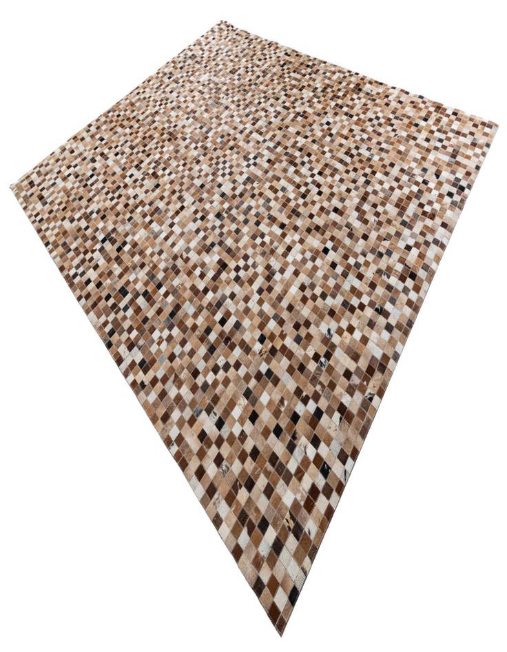 Detail image of  8' 1 x 9' 10 Cowhide Leather Rug