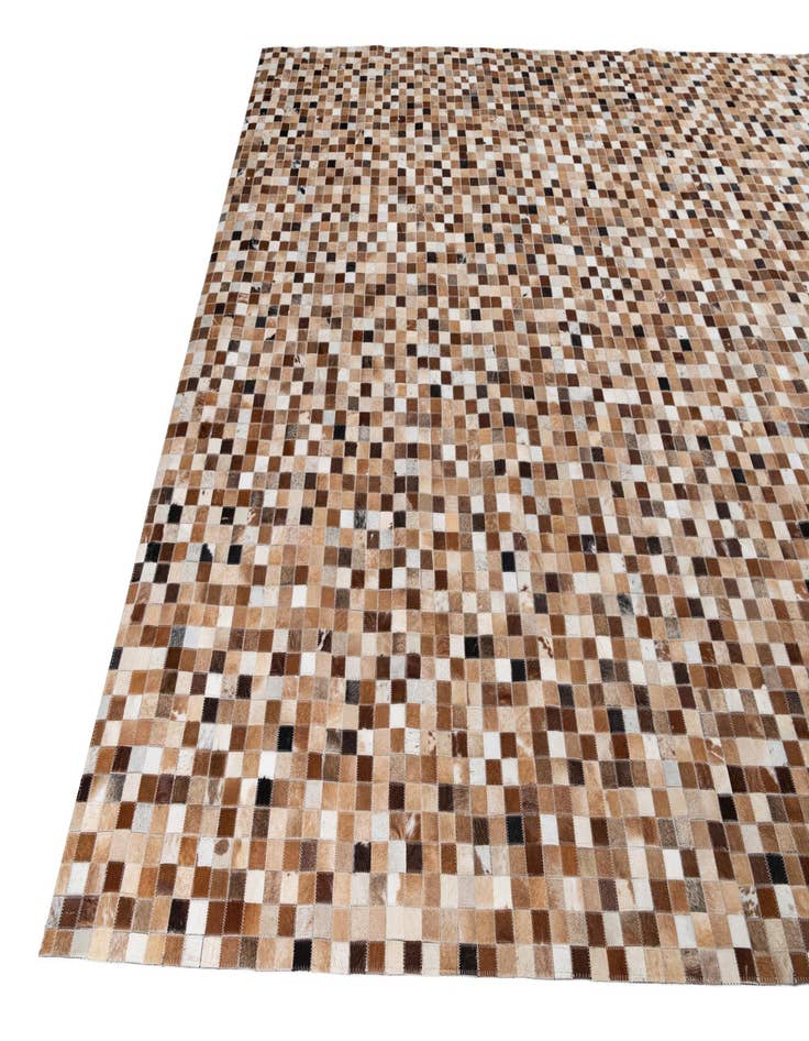 Detail image of  8' 1 x 9' 10 Cowhide Leather Rug
