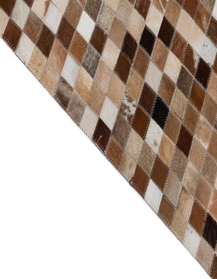 Detail image of  8' 1 x 9' 10 Cowhide Leather Rug