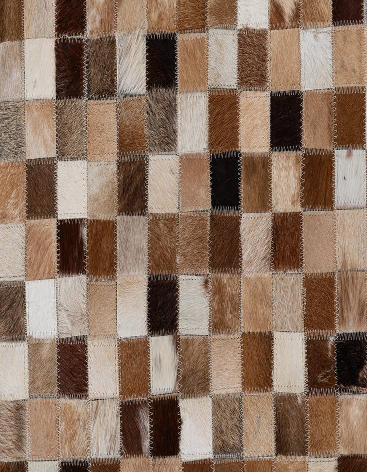 Detail image of  8' 1 x 9' 10 Cowhide Leather Rug
