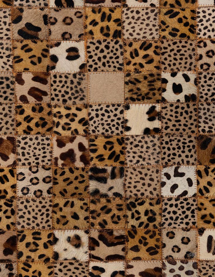 Detail image of  5' 1 x 8' Cowhide Leather Rug