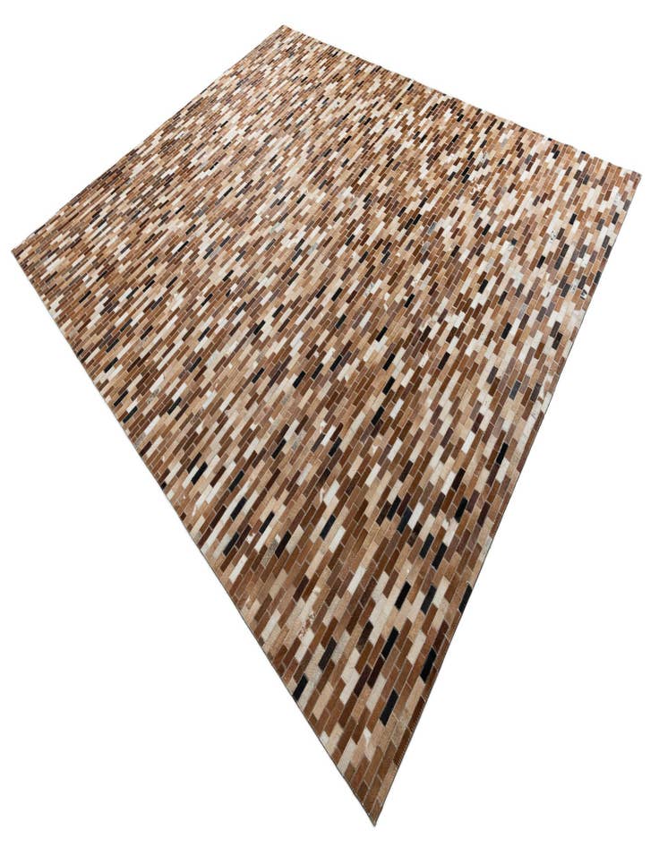 Detail image of  8' 1 x 9' 9 Cowhide Leather Rug
