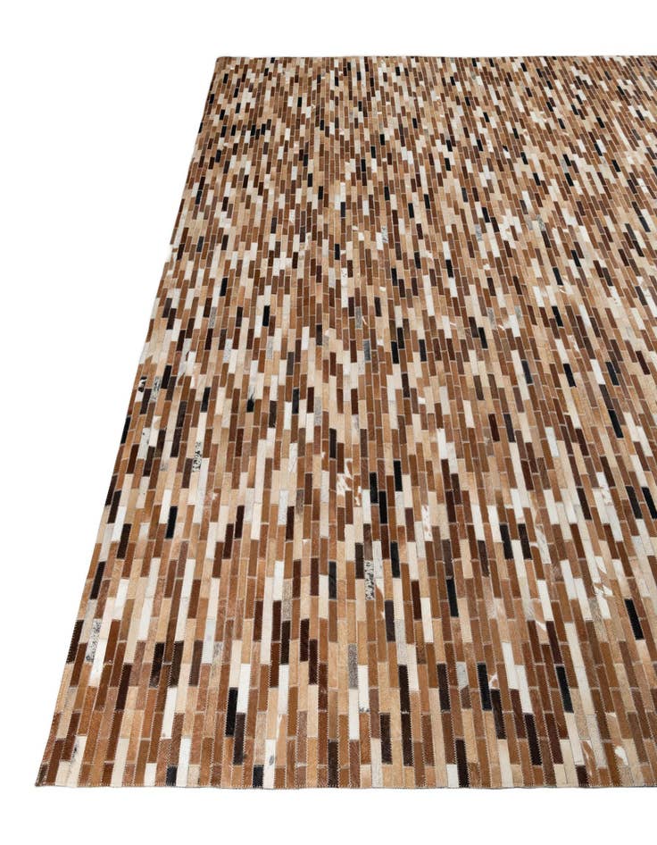 Detail image of  8' 1 x 9' 9 Cowhide Leather Rug