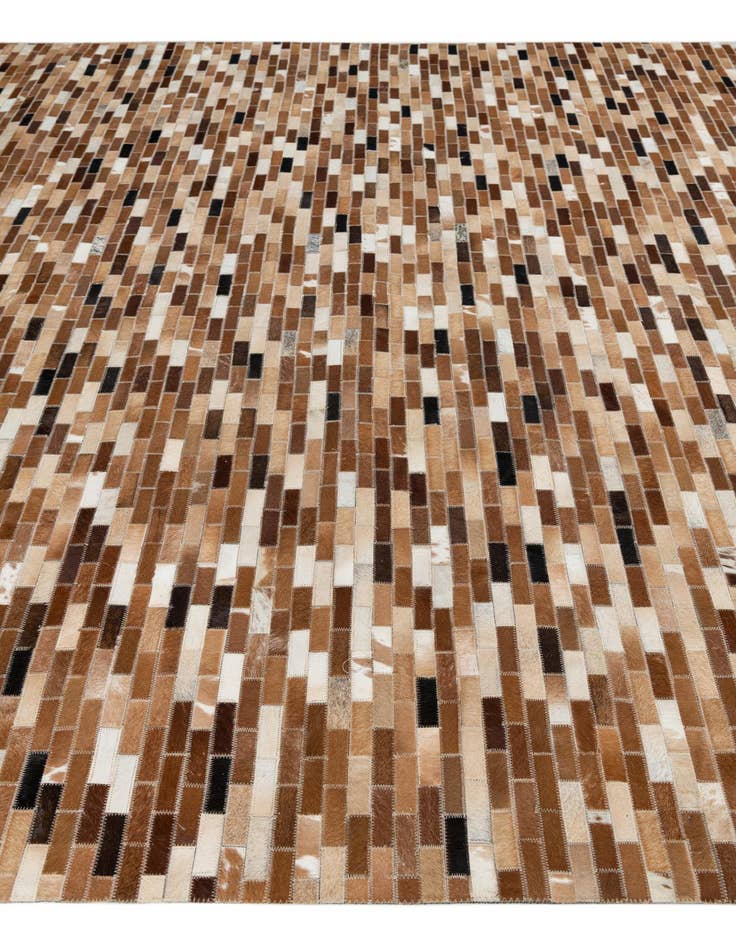 Detail image of  8' 1 x 9' 9 Cowhide Leather Rug