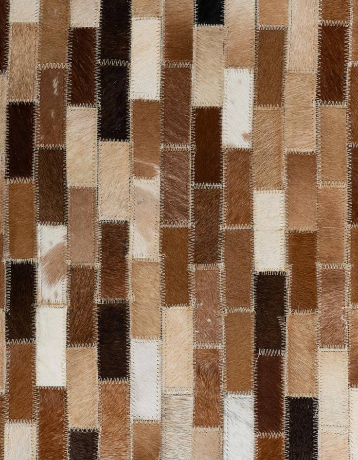 Detail image of  8' 1 x 9' 9 Cowhide Leather Rug