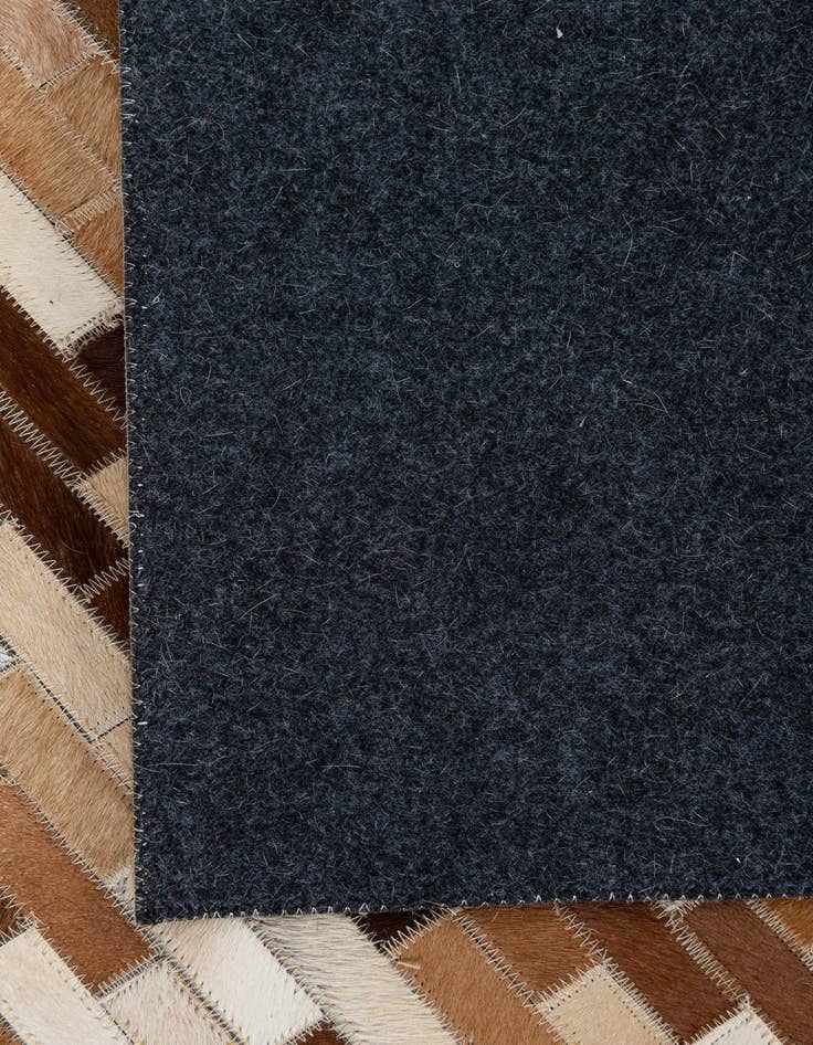 Detail image of  8' 1 x 9' 9 Cowhide Leather Rug