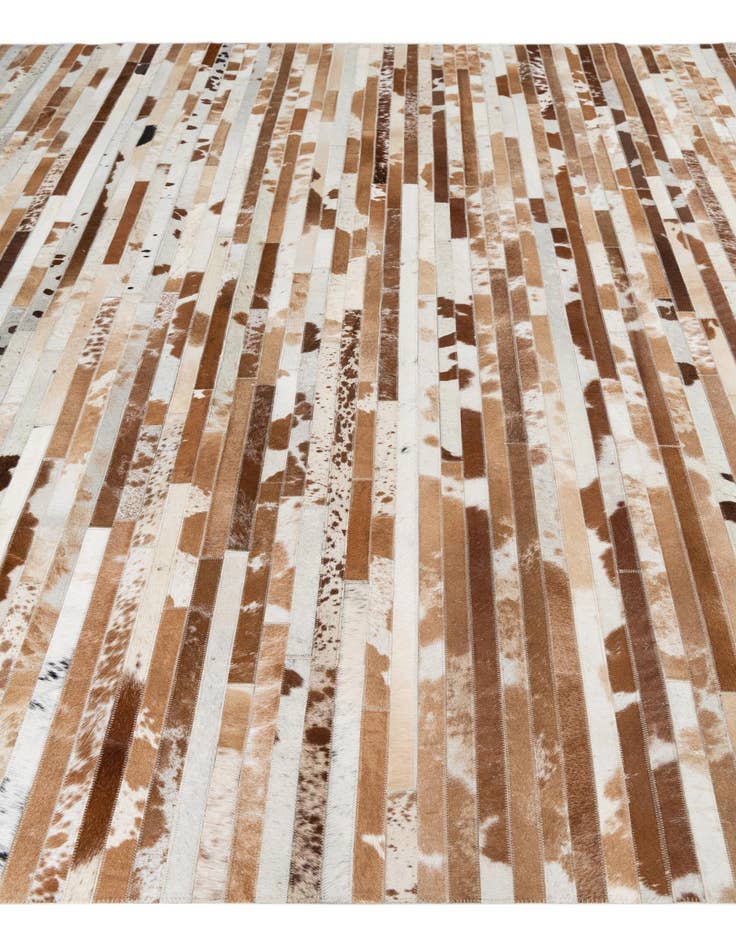 Detail image of  8' 1 x 10' Cowhide Leather Rug
