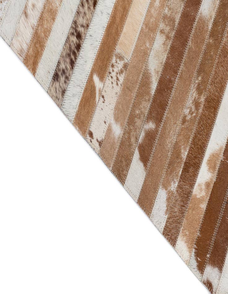 Detail image of  8' 1 x 10' Cowhide Leather Rug