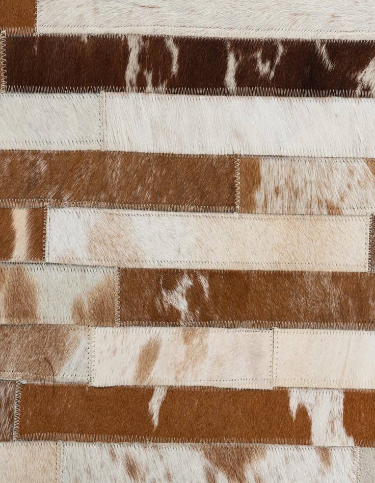 Detail image of  8' 1 x 10' Cowhide Leather Rug