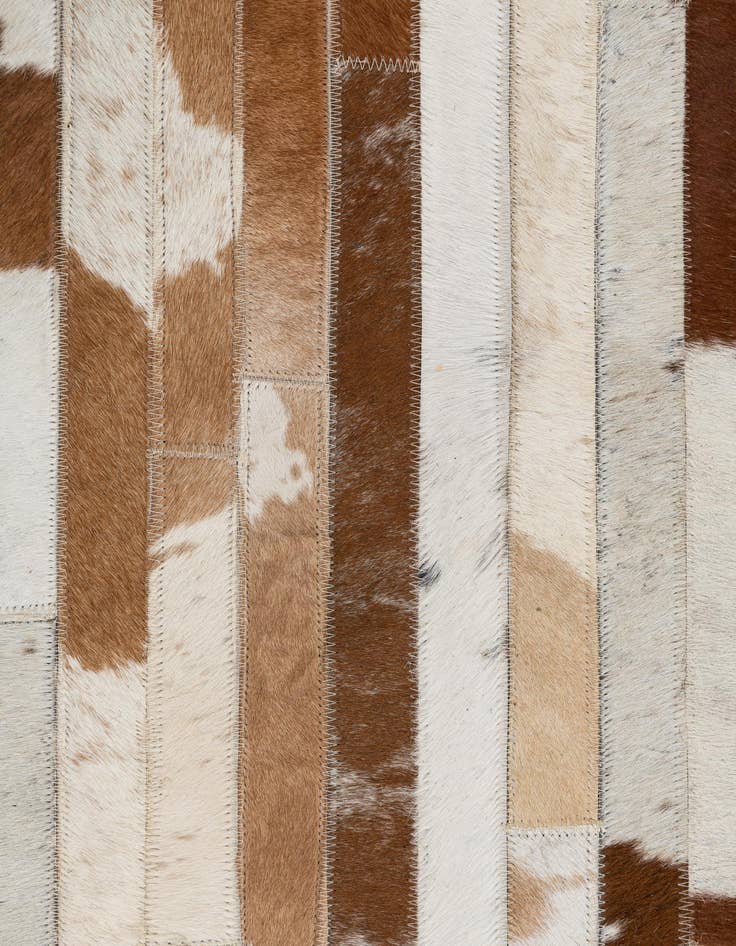 Detail image of  8' 1 x 10' Cowhide Leather Rug