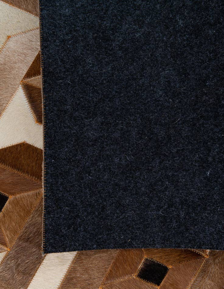 Detail image of  5' 1 x 8' 1 Cowhide Leather Rug