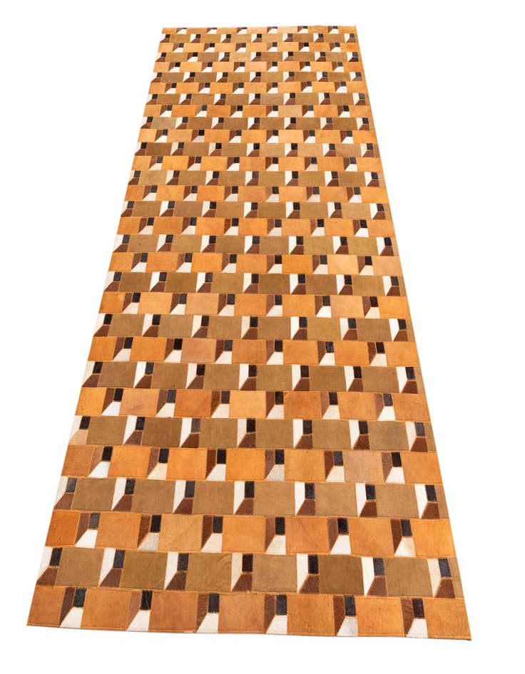 Detail image of  5' x 7' 10 Cowhide Leather Rug