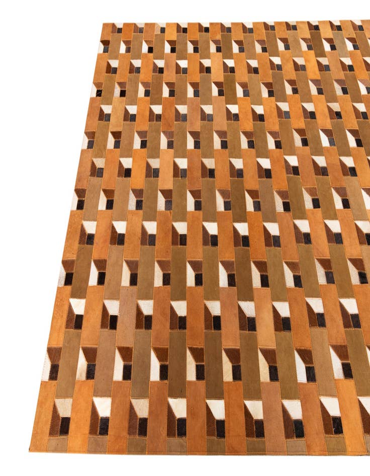 Detail image of  5' x 7' 10 Cowhide Leather Rug