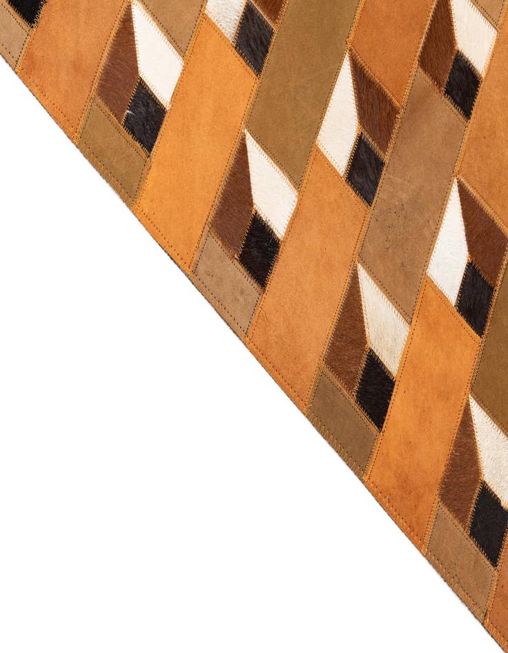 Detail image of  5' x 7' 10 Cowhide Leather Rug