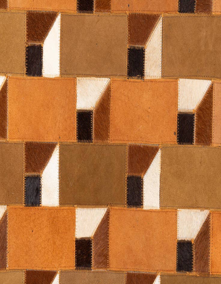Detail image of  5' x 7' 10 Cowhide Leather Rug