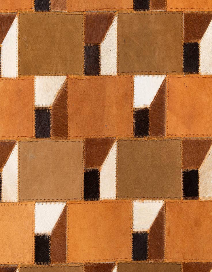 Detail image of  5' x 7' 10 Cowhide Leather Rug