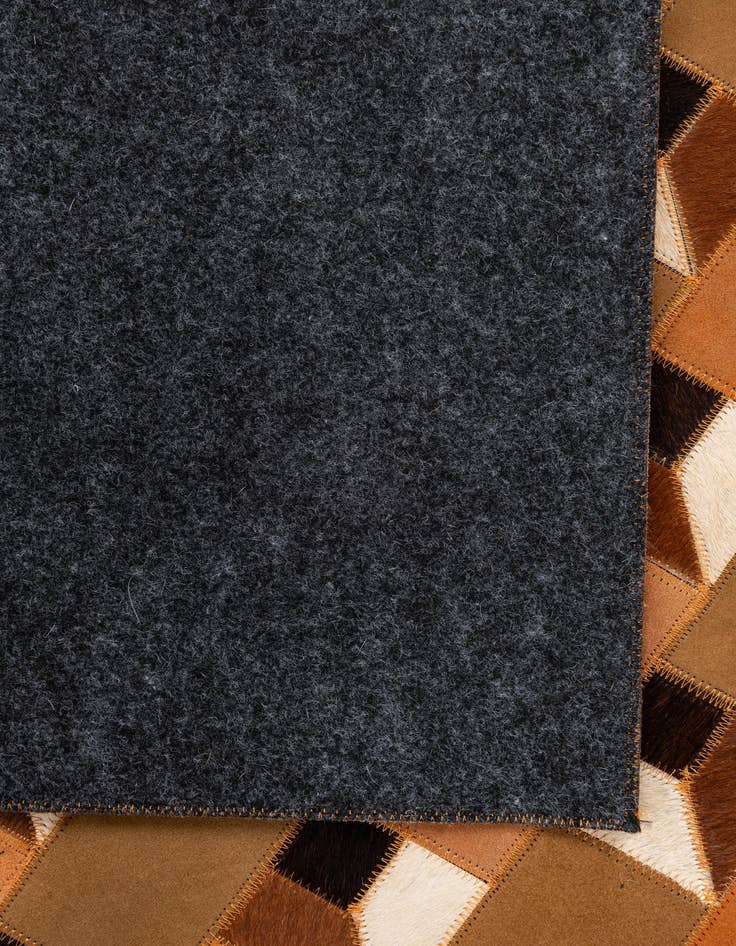 Detail image of  5' x 7' 10 Cowhide Leather Rug