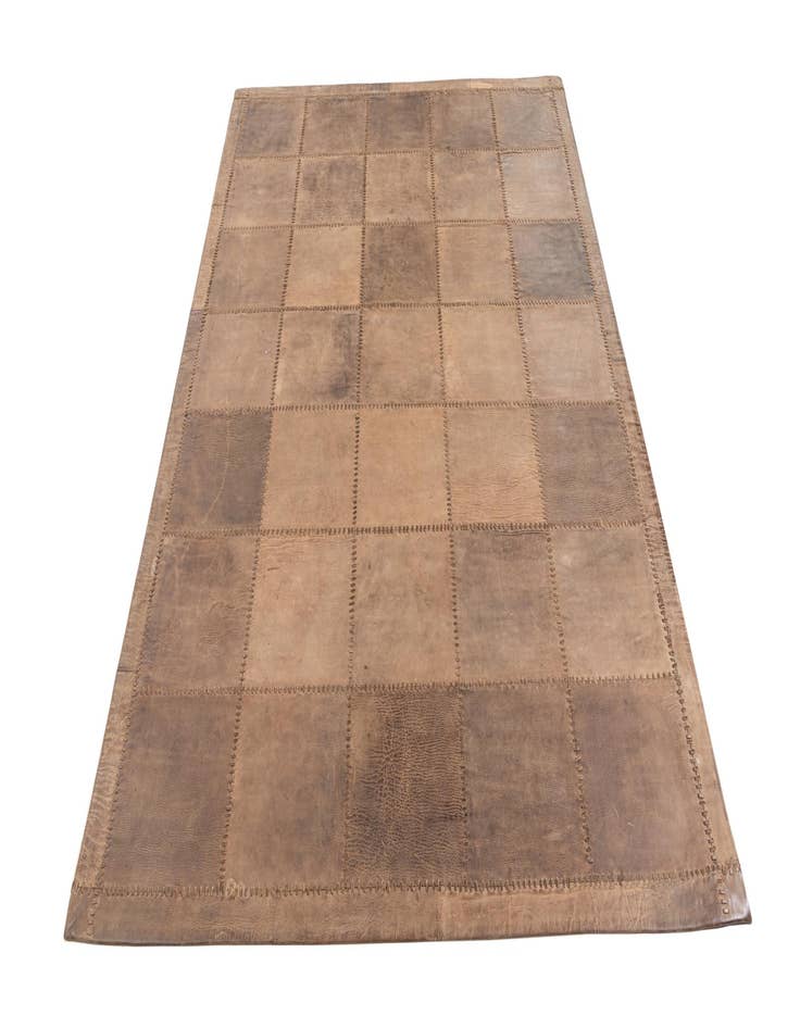 Detail image of  5' 3 x 7' 1 Cowhide Leather Rug