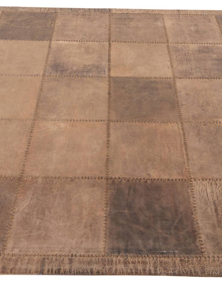 Detail image of  5' 3 x 7' 1 Cowhide Leather Rug