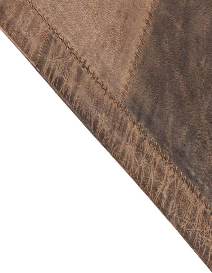 Detail image of  5' 3 x 7' 1 Cowhide Leather Rug