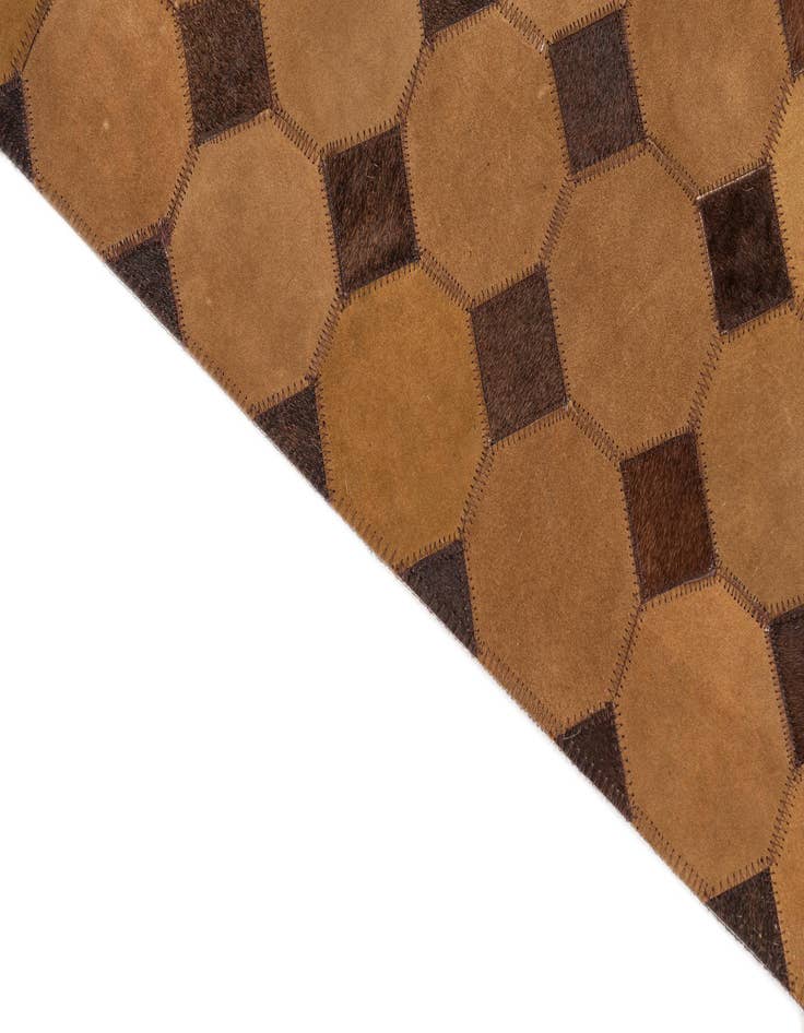 Detail image of  5' 2 x 8' 2 Cowhide Leather Rug