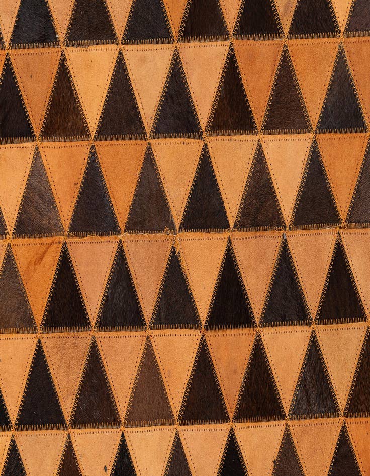 Detail image of  5' 2 x 8' 1 Cowhide Leather Rug