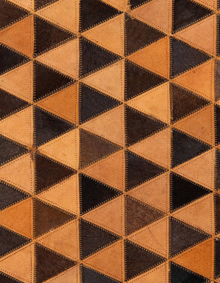 Detail image of  5' 2 x 8' 1 Cowhide Leather Rug