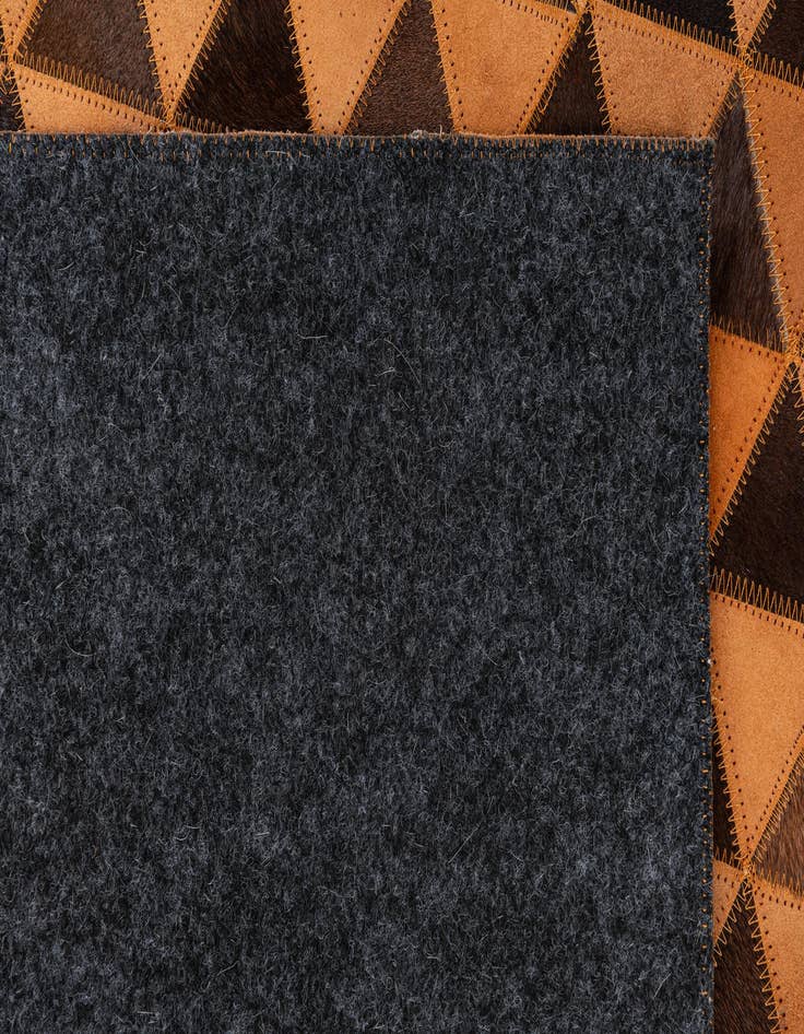 Detail image of  5' 2 x 8' 1 Cowhide Leather Rug