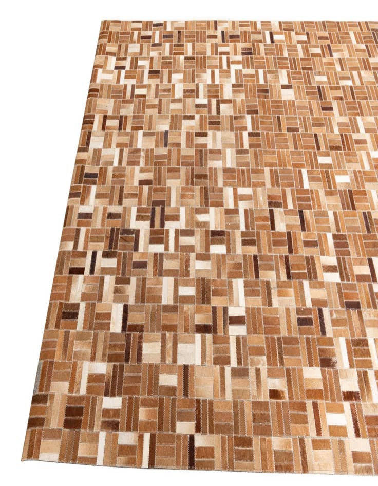 Detail image of  5' x 7' 10 Cowhide Leather Rug