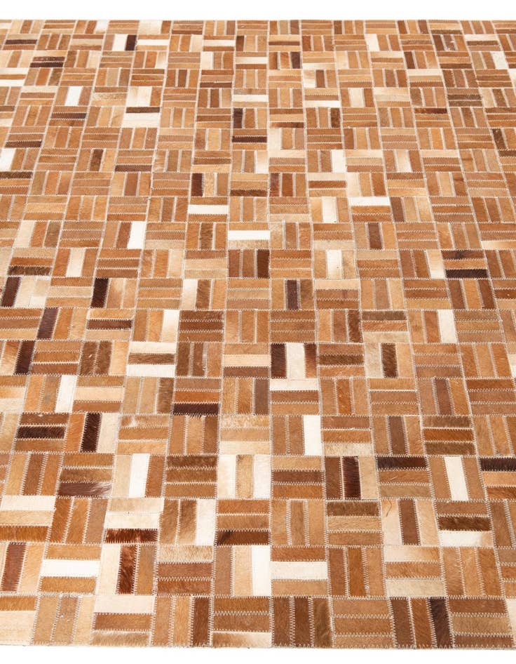 Detail image of  5' x 7' 10 Cowhide Leather Rug