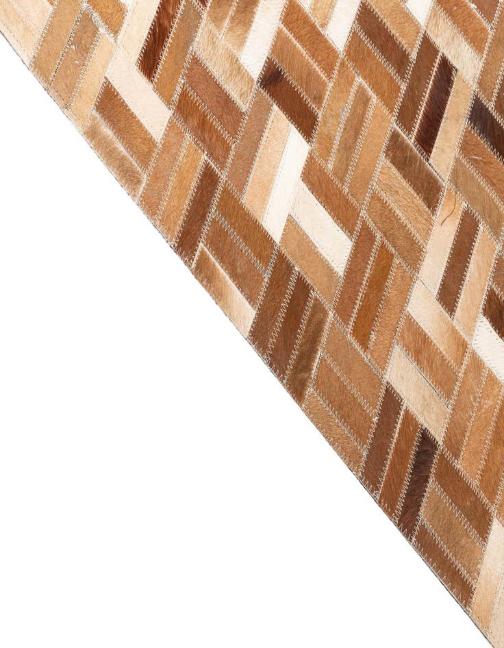 Detail image of  5' x 7' 10 Cowhide Leather Rug