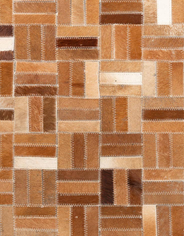 Detail image of  5' x 7' 10 Cowhide Leather Rug