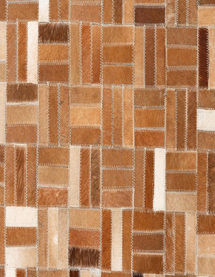 Detail image of  5' x 7' 10 Cowhide Leather Rug