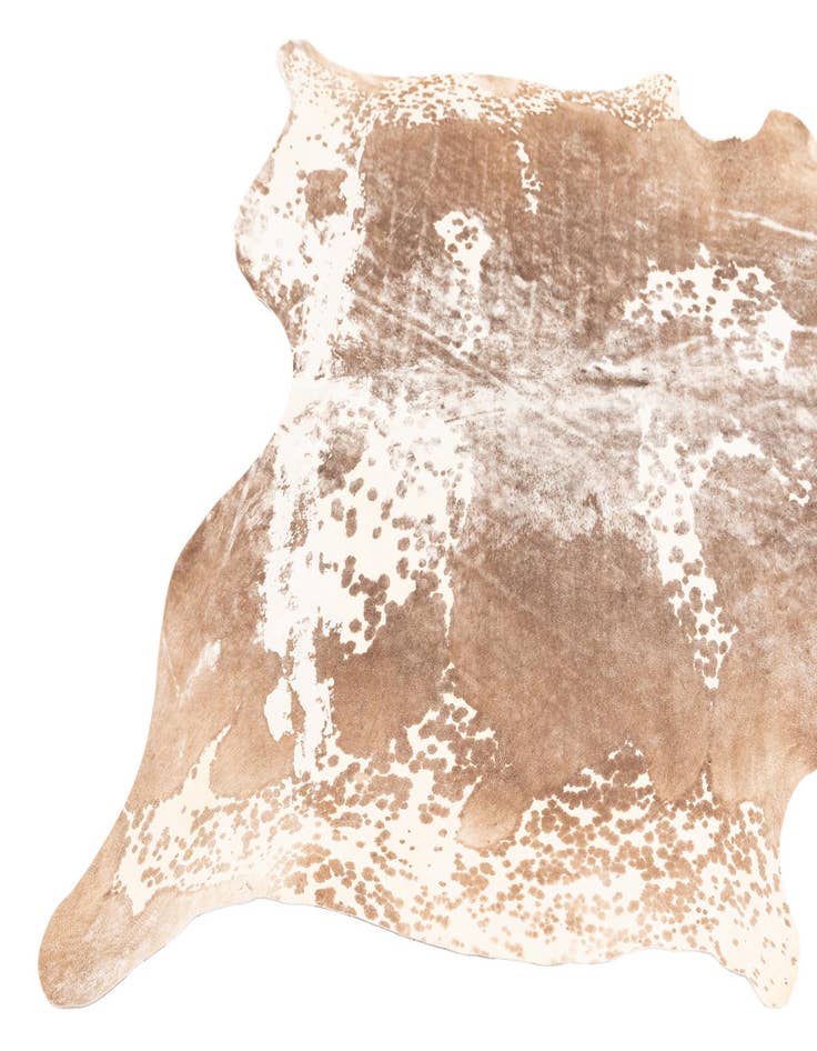 Detail image of  5' 8 x 6' 5 Cowhide Leather Rug