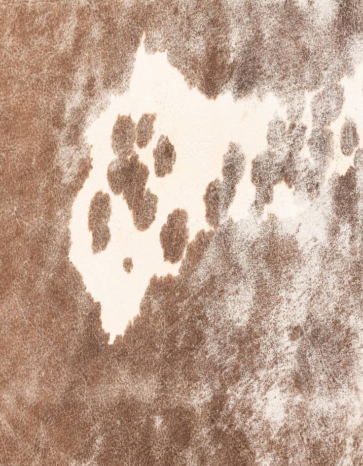 Detail image of  5' 8 x 6' 5 Cowhide Leather Rug